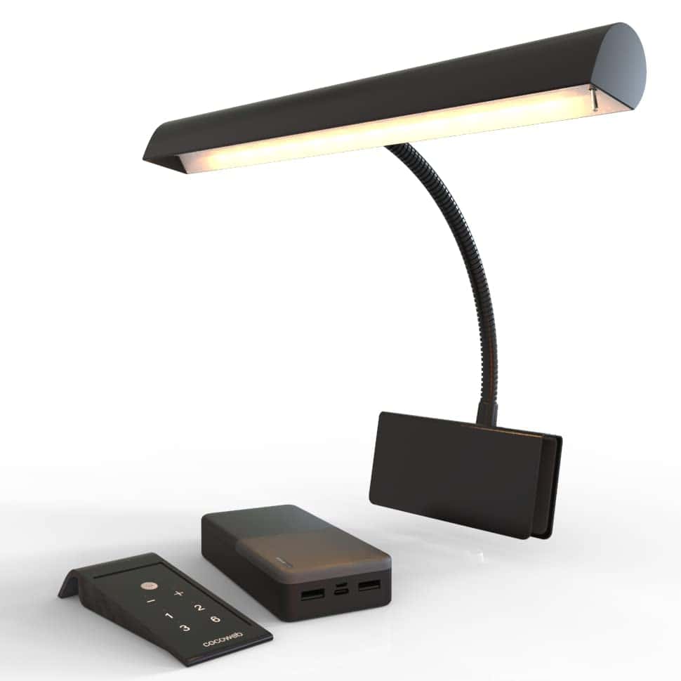 Lámpara de Piano Cocoweb 14", LED, Ajustable, Iluminación