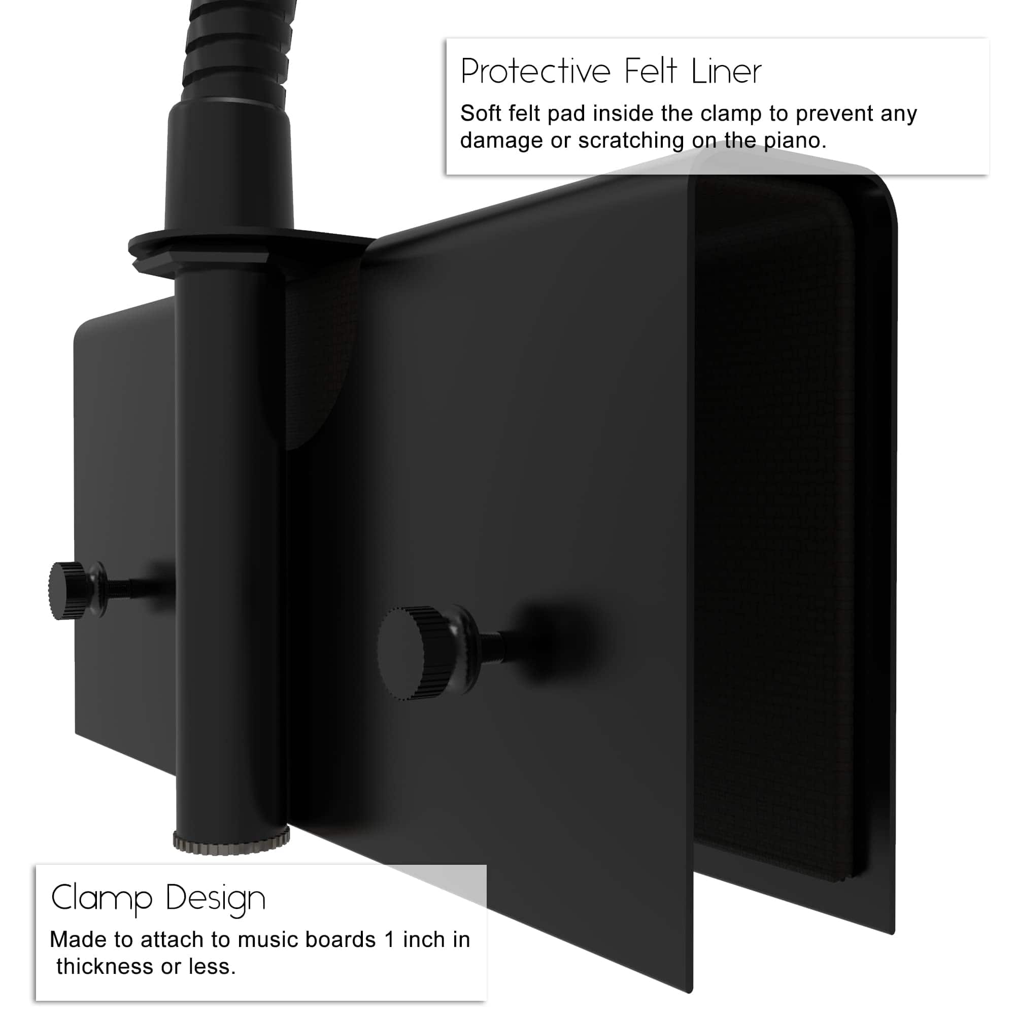 Lámpara de Piano Cocoweb 14", LED, Ajustable, Iluminación - Imagen 6