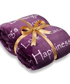 Manta de regalo inspiradora Chanasya Premium -Aubergine