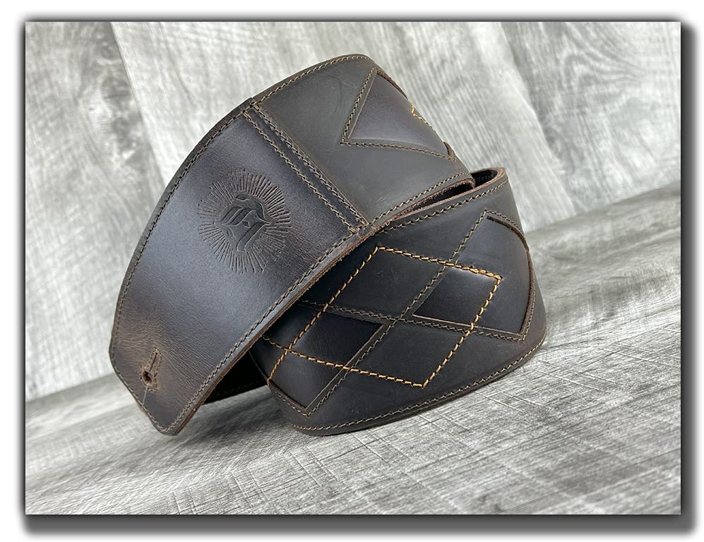 Correa de Guitarra de Cuero de Grano Completo 'Everett' - Imagen 3