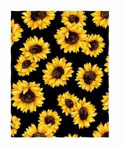 Cobertor de Tiro Súper Suave con Estampado de Girasol de 58