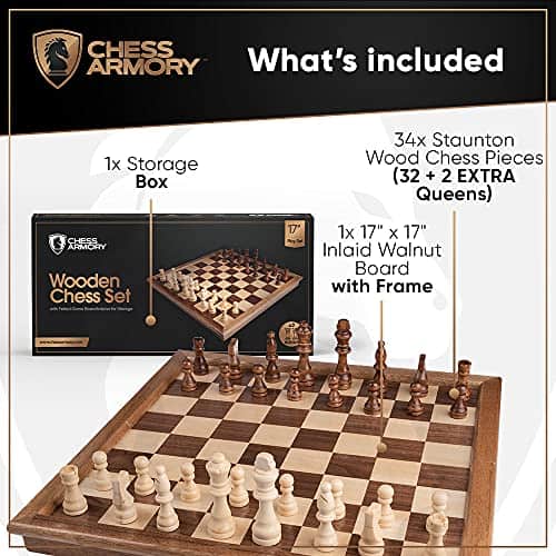 Juego De Ajedrez De Madera Chess Armory - Tablero de - Imagen 3