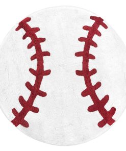 Tapete Redondo Rojo y Blanco de Sweet Jojo Designs para la