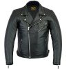 Chaqueta de moto de cuero genuino para hombre A&H Apparel