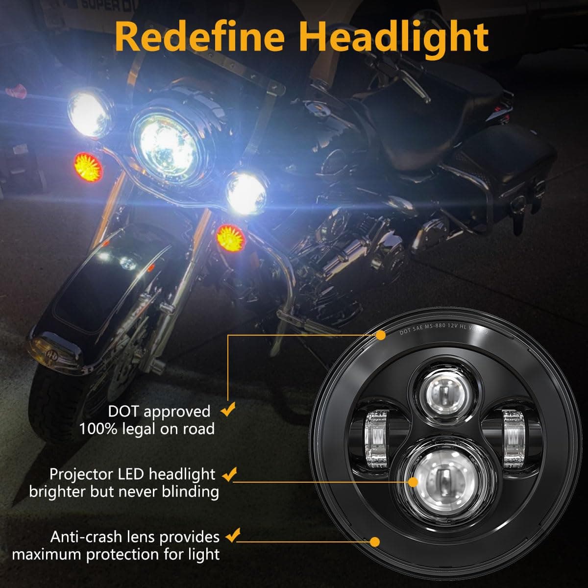 Faros Delanteros LED de 7 pulgadas TRUCKMALL, Luces de - Imagen 3