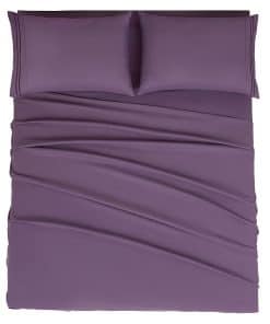 Juego de sábanas Mejoroom California King Size -Morado