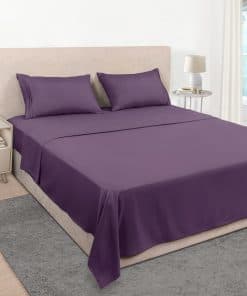 Juego de sábanas King Size Mejoroom - Juego -Morado