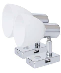 Luz de Lectura LED para RV Interior 12V 3W con Puerto USB