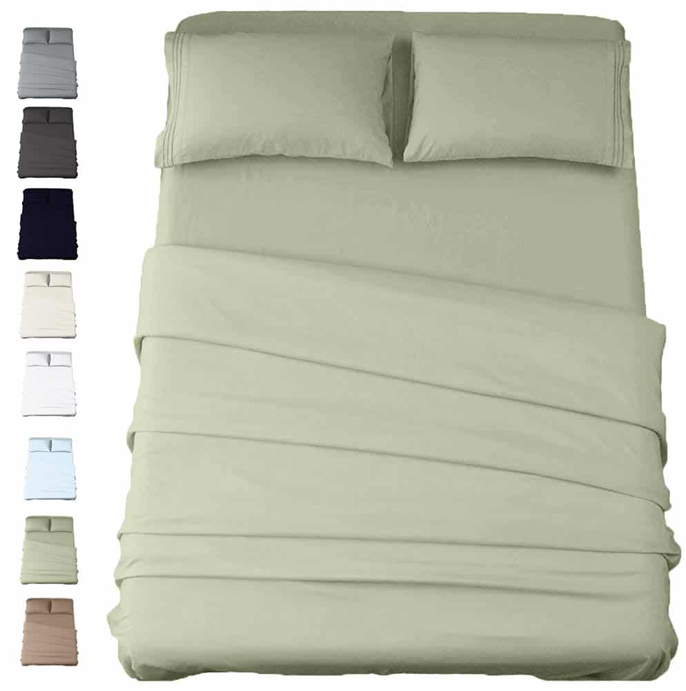 Juego de sábanas y fundas de almohada -Sage