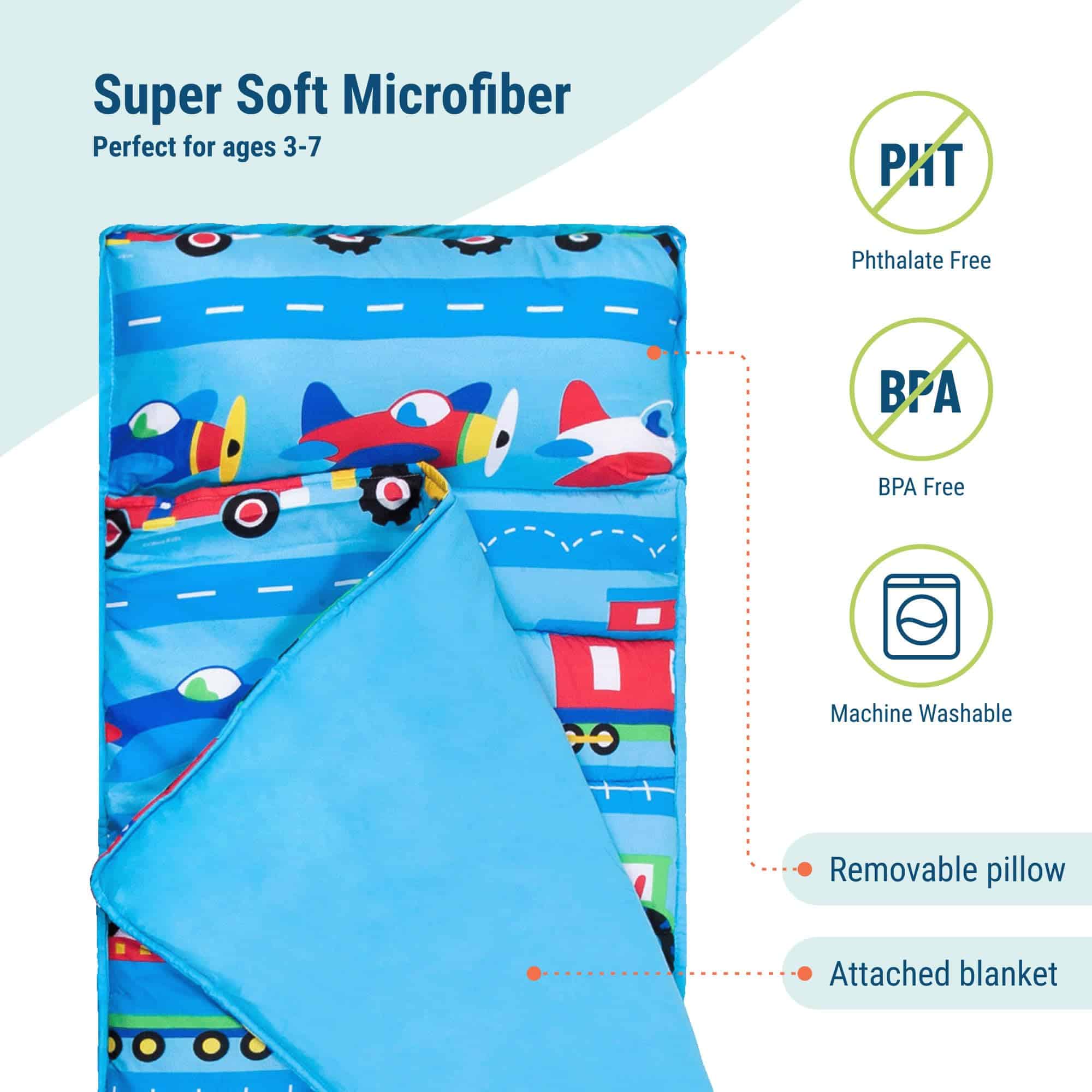 Wildkin Colchoneta de Microfibra con Almohada Reutilizable - Imagen 3