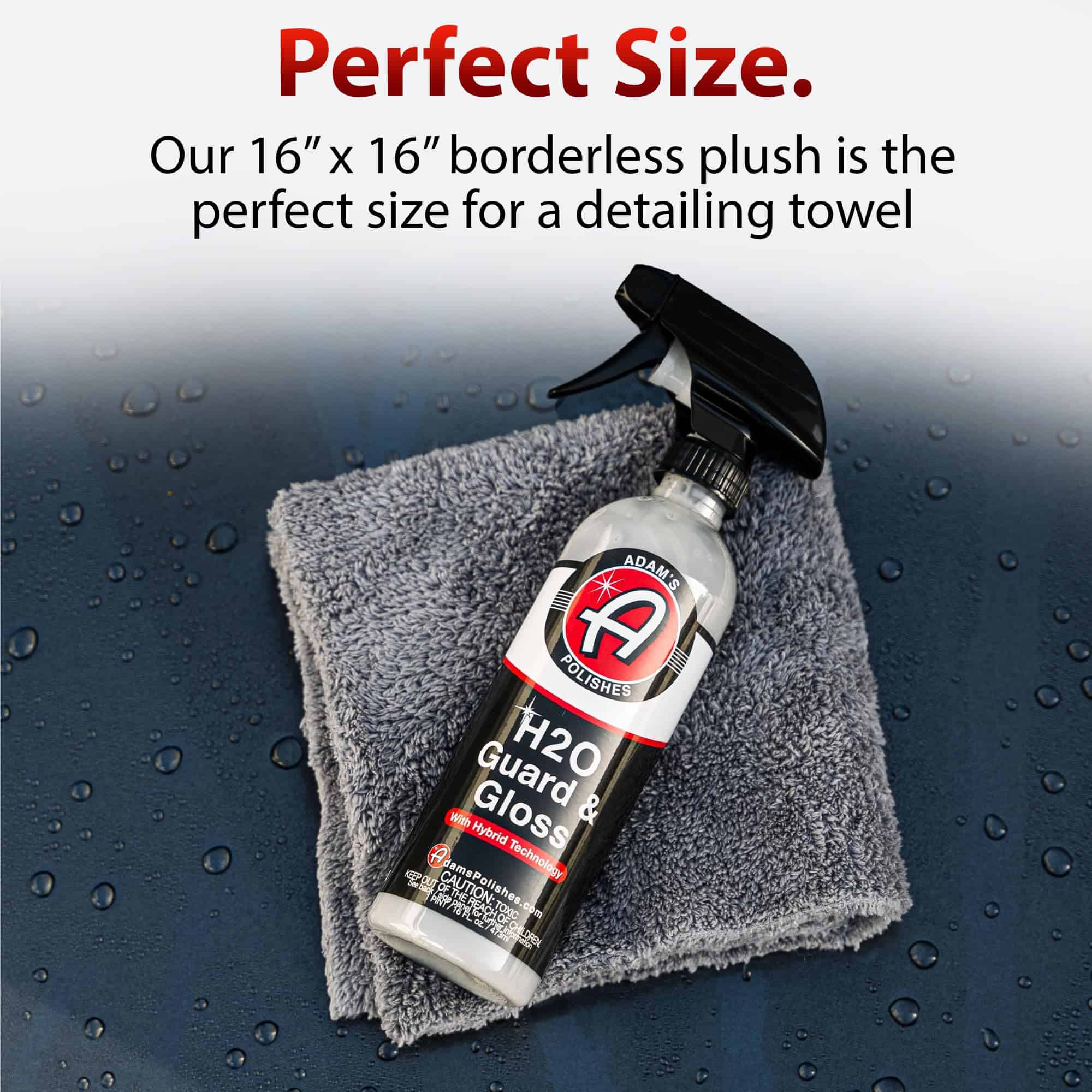 Toalla de Microfibra sin Borde Gris Adam's Polishes - - Imagen 6