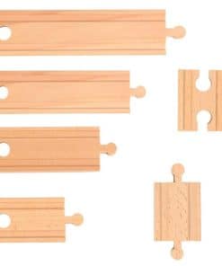 Ytzada 50PCS Juego de Vías de Tren de Madera para Niños de