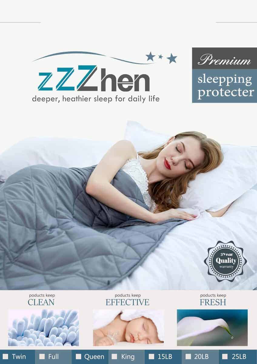 Manta Ponderada ZZZhen - Alta Transpirabilidad - 48''72'' - Imagen 3