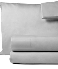Juego de sábanas de algodón egipcio California -Gris Platead