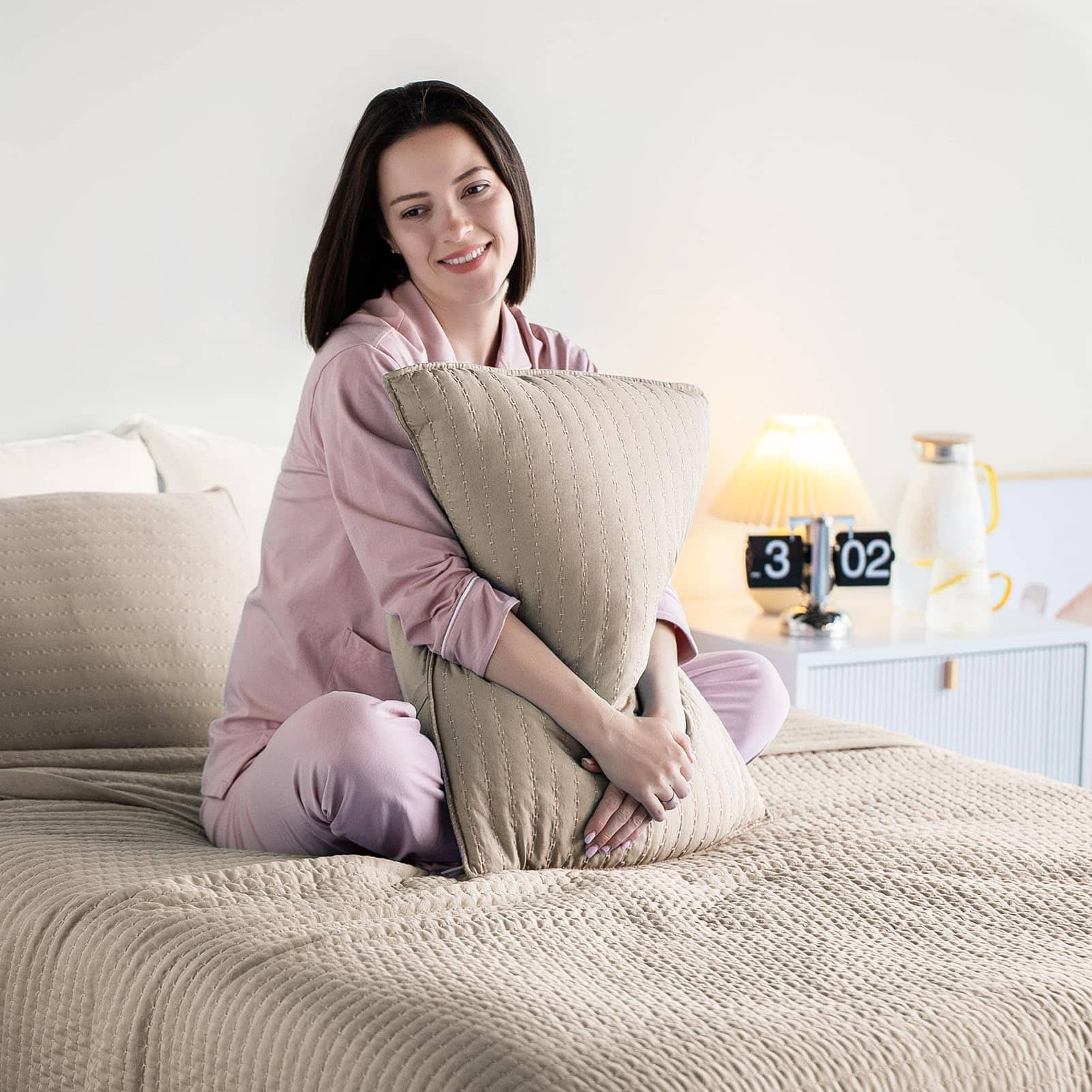 KASENTEX Juego de Colcha Lavada a la Piedra-Súper Suave - Imagen 7