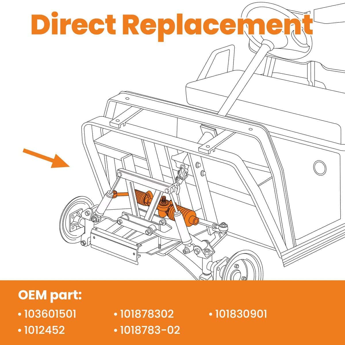 Tuningsworld Club Car Steering Gear Box Assembly for - Imagen 4