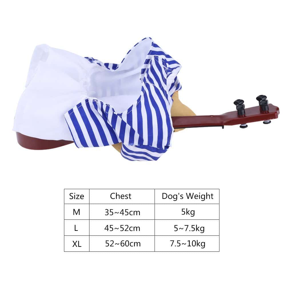 Disfraz especial y gracioso de perro guitarrista para - Imagen 3