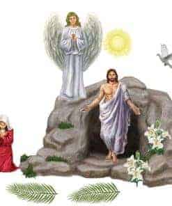 Set de 18 pegatinas de la Resurrección de Jesucristo para