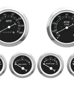 Conjunto de 6 Medidores Clásicos MOTOR METER RACING con