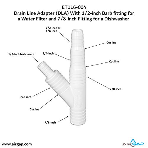 Adaptador de Línea de Desagüe (DLA) con Conexión de Barb de - Imagen 3