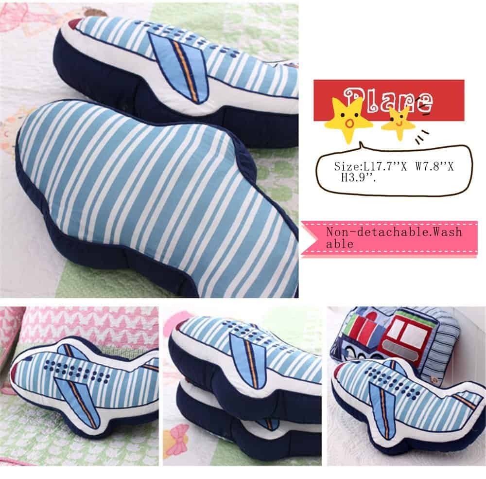 Almohada con Forma de Avión ABREEZE Decorativa para Cama de - Imagen 3