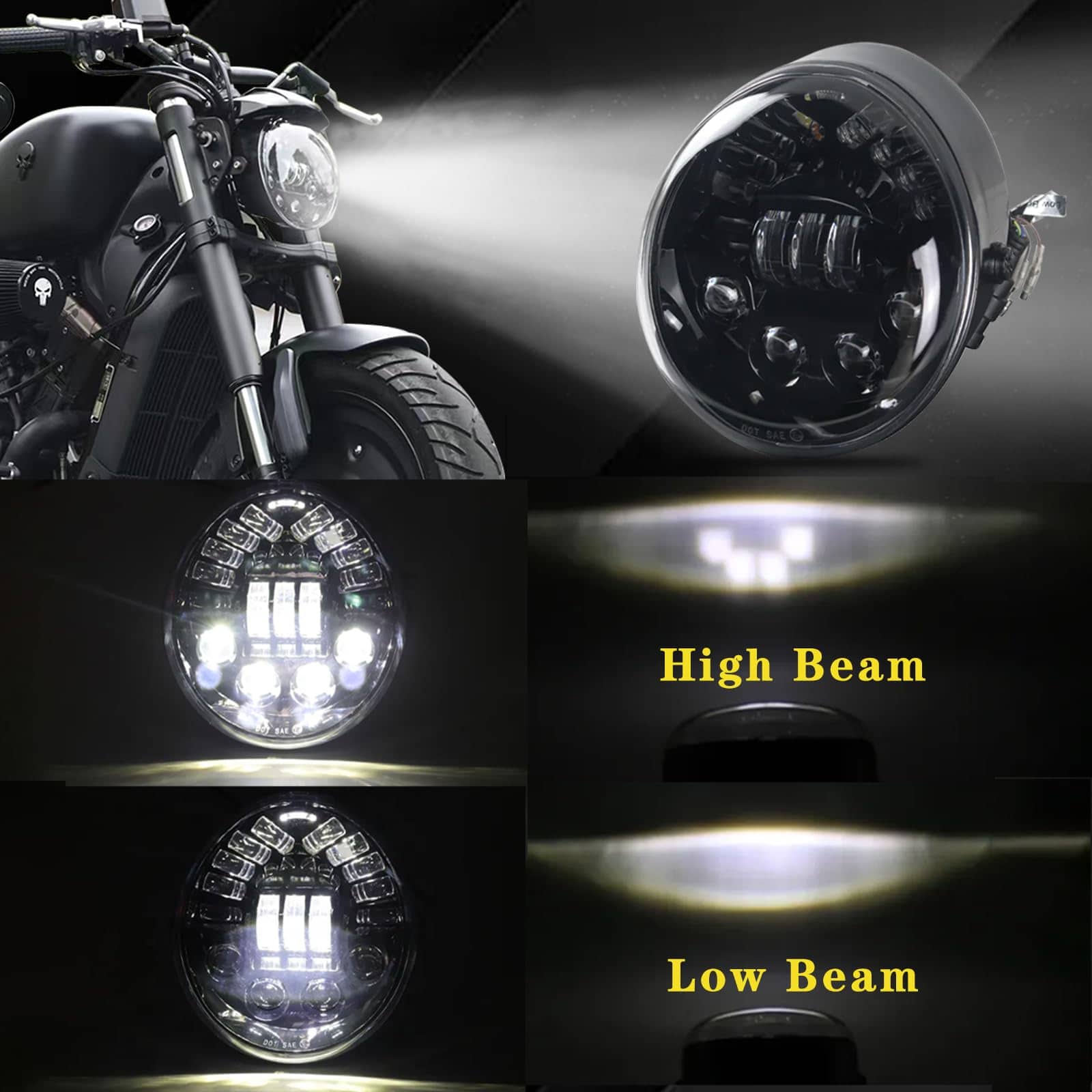 Faros LED SKTYANTS Accesorios para Motocicletas V-rod LED - Imagen 7