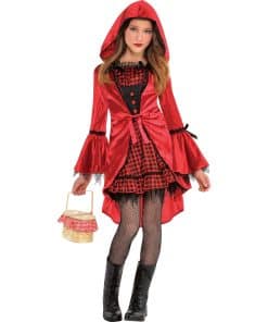 Disfraz de Caperucita Roja Gótica para Niñas - Mediano