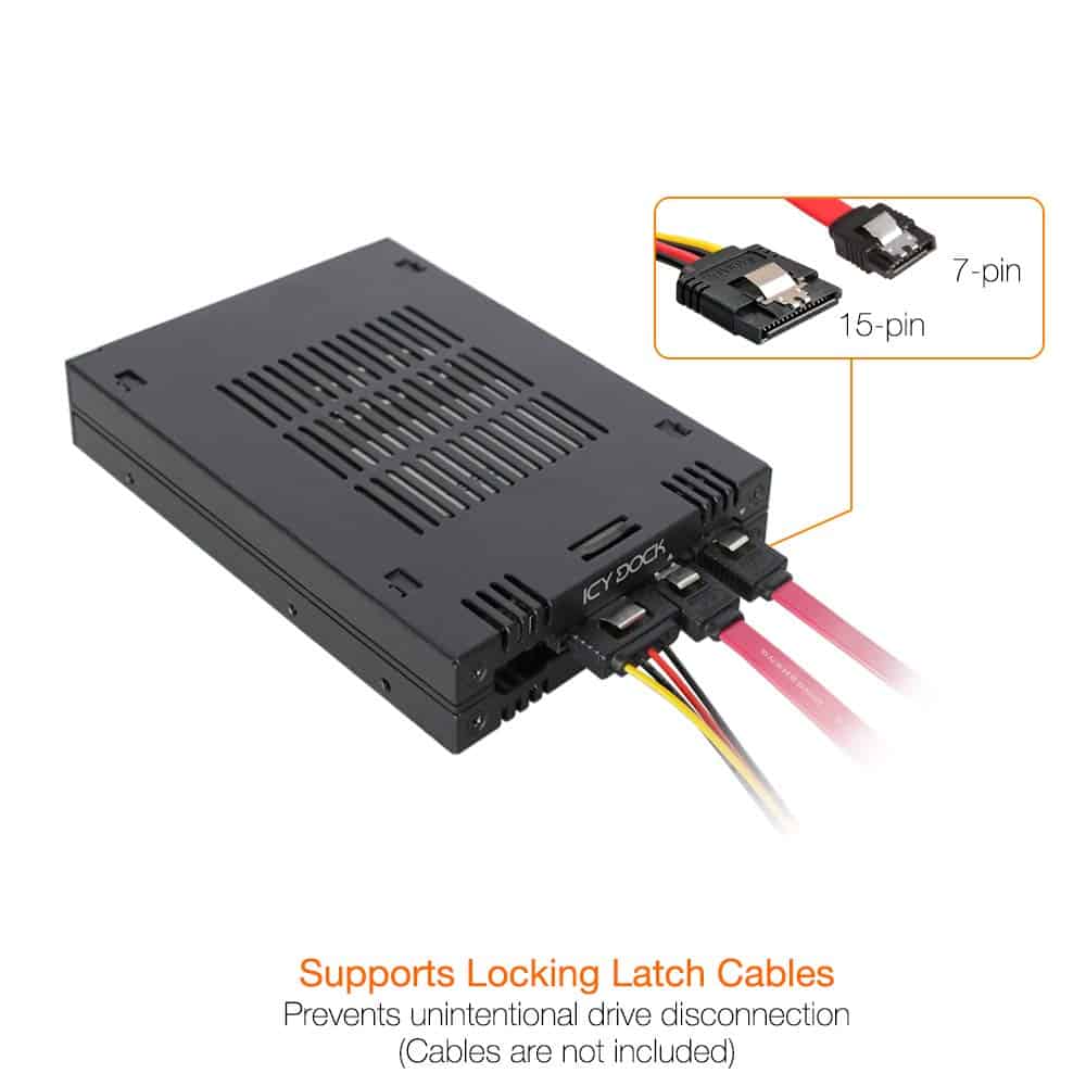 ICY DOCK 2 Bay 2.5 SAS/SATA HDD/SSD Mobile Rack para Bahía - Imagen 8