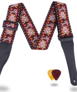 Correa de Guitarra Vintage Jacquard Elvam con Extremos de