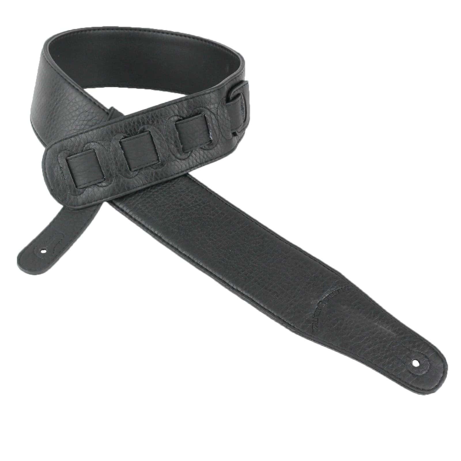 Correa de Guitarra Acolchada de Cuero Negro -s y Bajos - Imagen 7