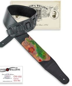 Correa de Guitarra Acolchada de Cuero Negro -s y Bajos