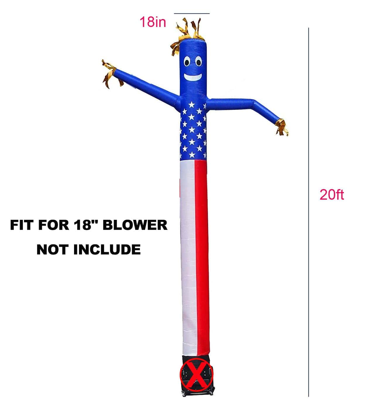 HI SUYI 20ft Inflable Publicidad Tubo Hombre Gigante Brazo - Imagen 4