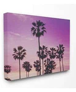 Arte de Pared en lienzo de Fotografía de Palmeras Púrpuras