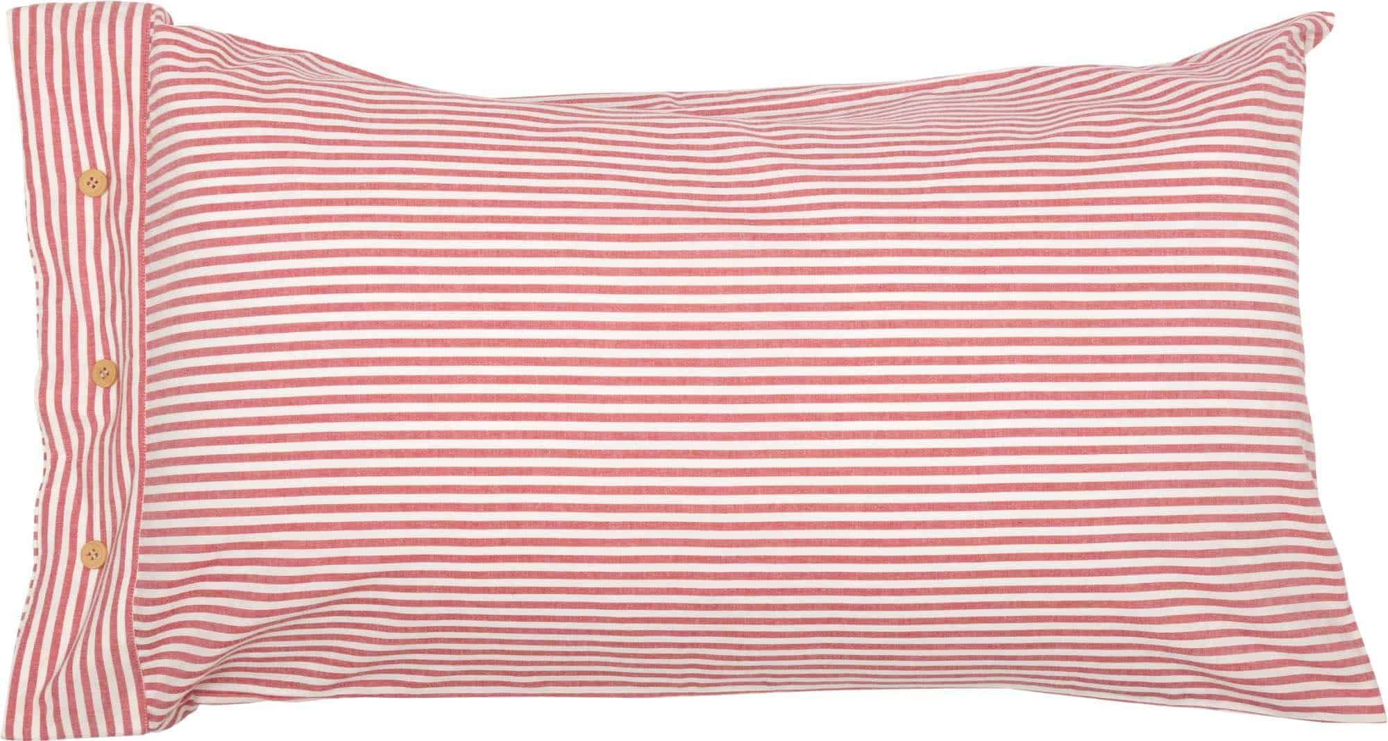 Funda de Almohada King Roja a Rayas Piper Classics - Imagen 6