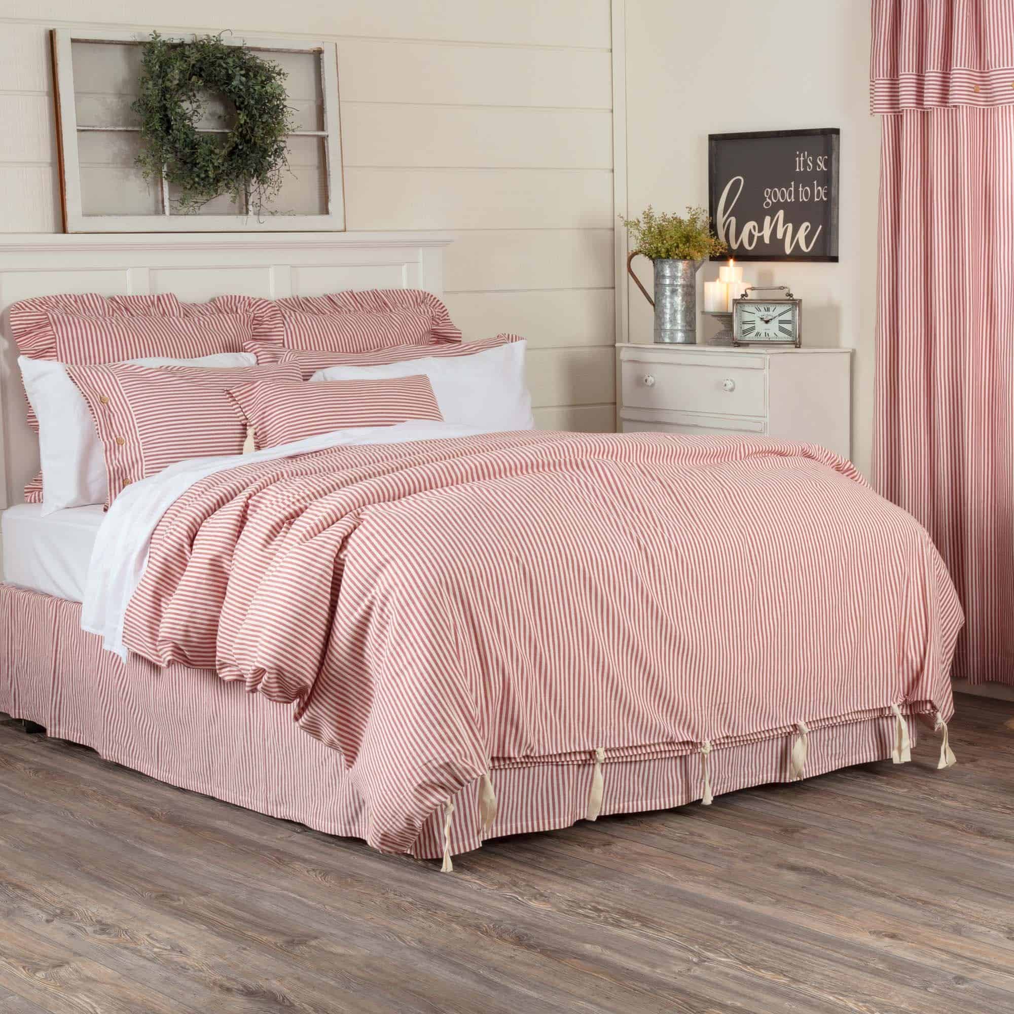 Funda de Almohada King Roja a Rayas Piper Classics - Imagen 4