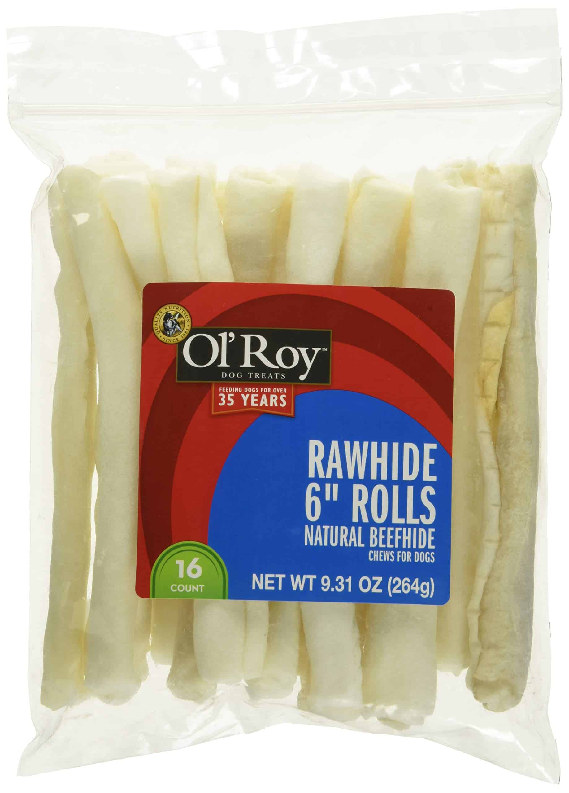 Rollos de Cuero Crudo Ol' Roy de 6 Pulgadas