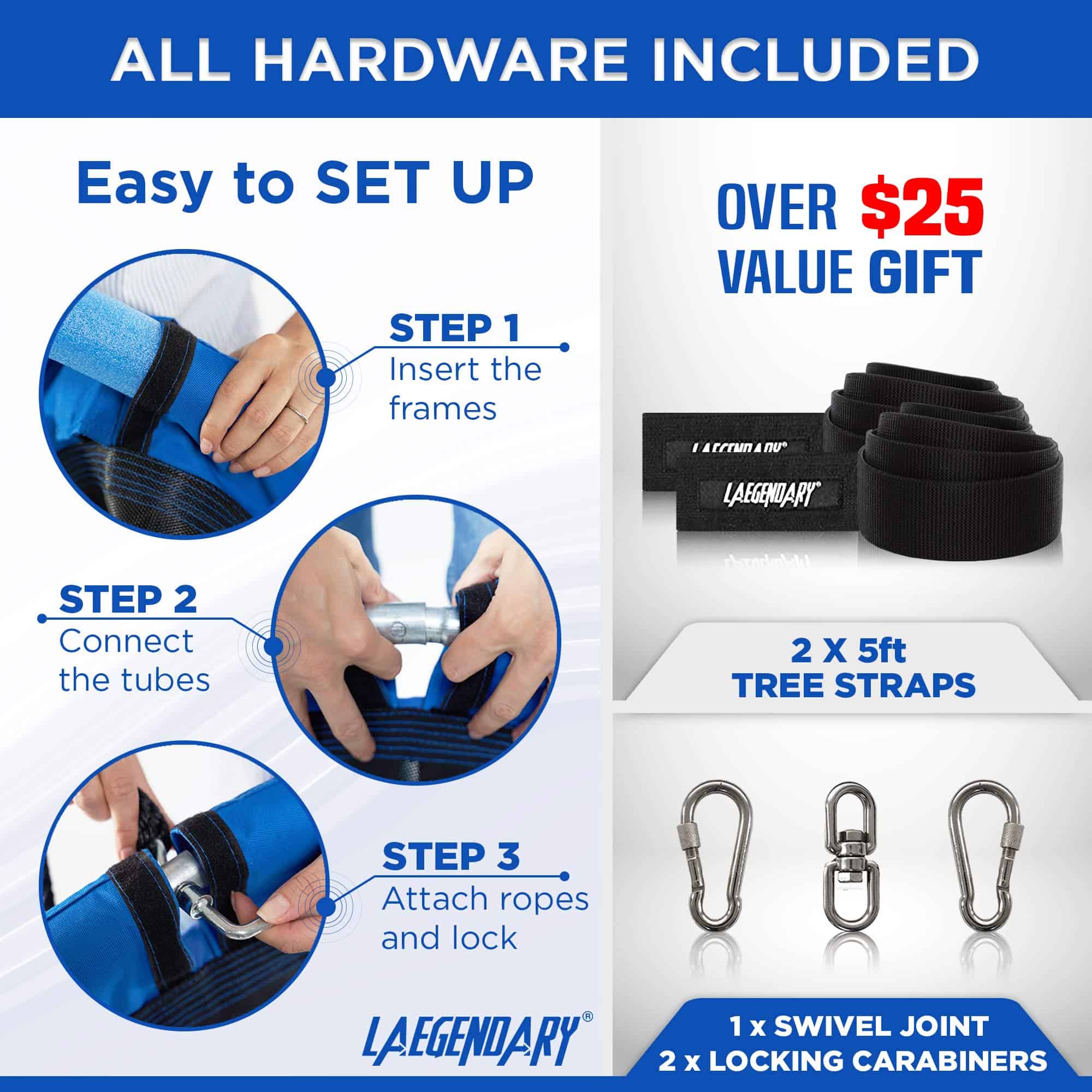 Columpio redondo de 60 pulgadas para niños y adultos - - Imagen 3