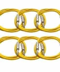 Pack de 6 Cables de Conexión de 6' 1/4" TRS a 1/4" TRS en