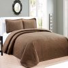 Elegante Casa Hermoso Colcha Cubrecama de -Café