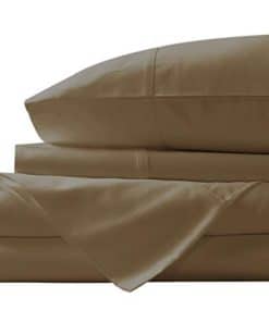 Juego de sábanas Meraki Linen de 4 piezas -Taupe