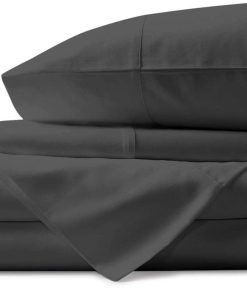 Juego de Sábanas Meraki Linen de 4 Piezas -Gris Elefante