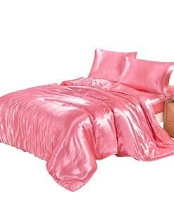 Juego de Funda Nórdica Rosa de Calidad de Hotel Tamaño King