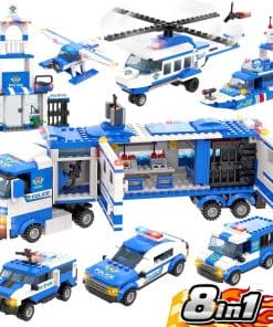 WishaLife 8 en 1 Centro de Comando Móvil de Policía de la