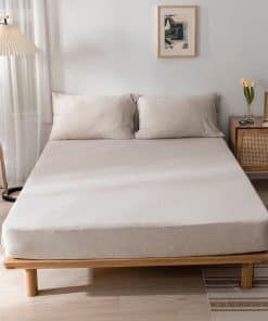 Sábana Ajustable de Punto de Algodón para Cama King - Libre