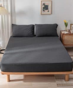 DONEUS Sábana Ajustable King - Sábana de Punto de Algodón -