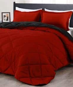 Juego de Edredón King Size downluxe - Edredón King Rojo y