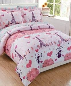 Juego de edredón Linen Plus para niñas/adolescentes Torre