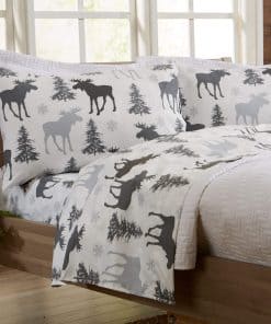 Juego de sábanas de microfibra de 4 piezas -Alce