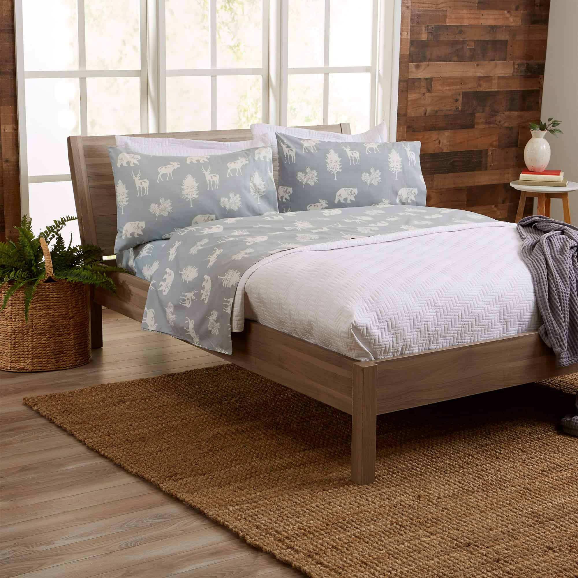 Juego de Sábanas de Microfibra de 4 Piezas -Gris Claro - Imagen 3