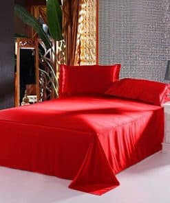 Juego de sábanas de seda pura 100% Bedify Satin 4 piezas,